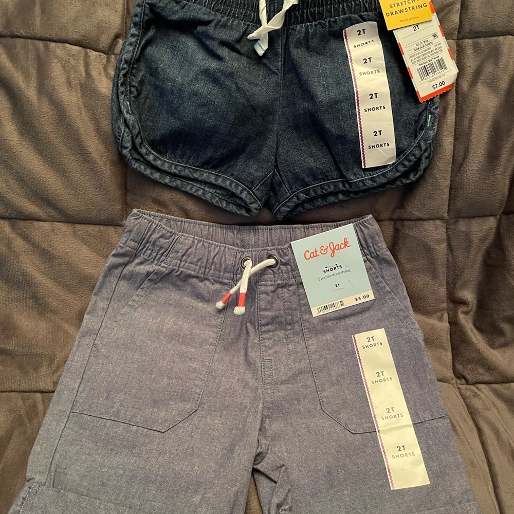 Cat and Jack girls toddler shorts set